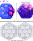 Resin Molds Silicone, Dice and Dice Box Epoxy Resin Molds with 7 Standard Stereoscopic Dice Cavities, Silicone Molds for Resin, DND Dice and Dice Organizer Dice Making Kit, Table Board Game