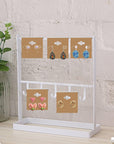 Kraft Paper Color Clamshell Hanging Brown Paper Earrings Display Card 2 X 2 Inches