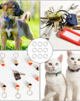 30Pcs Split Rings, 8Mm Stainless Steel Small Key Chain Mini Keychain Rings Split Open Jump Rings for Jewelry Making Metal Keyring Connectors Key Ring Attachment for Car Keys Craft Making