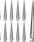 30PCS 40MM Spike and Studs Silver Cone Spikes Punk Bullet Large Leather Rivets Screwback Studs Screw on Cone for DIY Craft Clothing