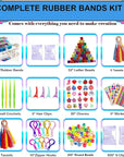 15000+ Rubber Loom Bands, Mega Rubber Bands Bracelet Kit,Loom Bracelet Making Kit with 3 Layer Container,30 Colors,380 Beads,30 Charms,Clips, Hooks Tools for DIY Art Craft