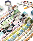 Cute Washi Tape Set - 24 Rolls Kawaii Animals Decorative Washi Tape for Scrapbooking Supplies, Bullet Journal Supplies, Junk Journal, Kids Art Craft Tape