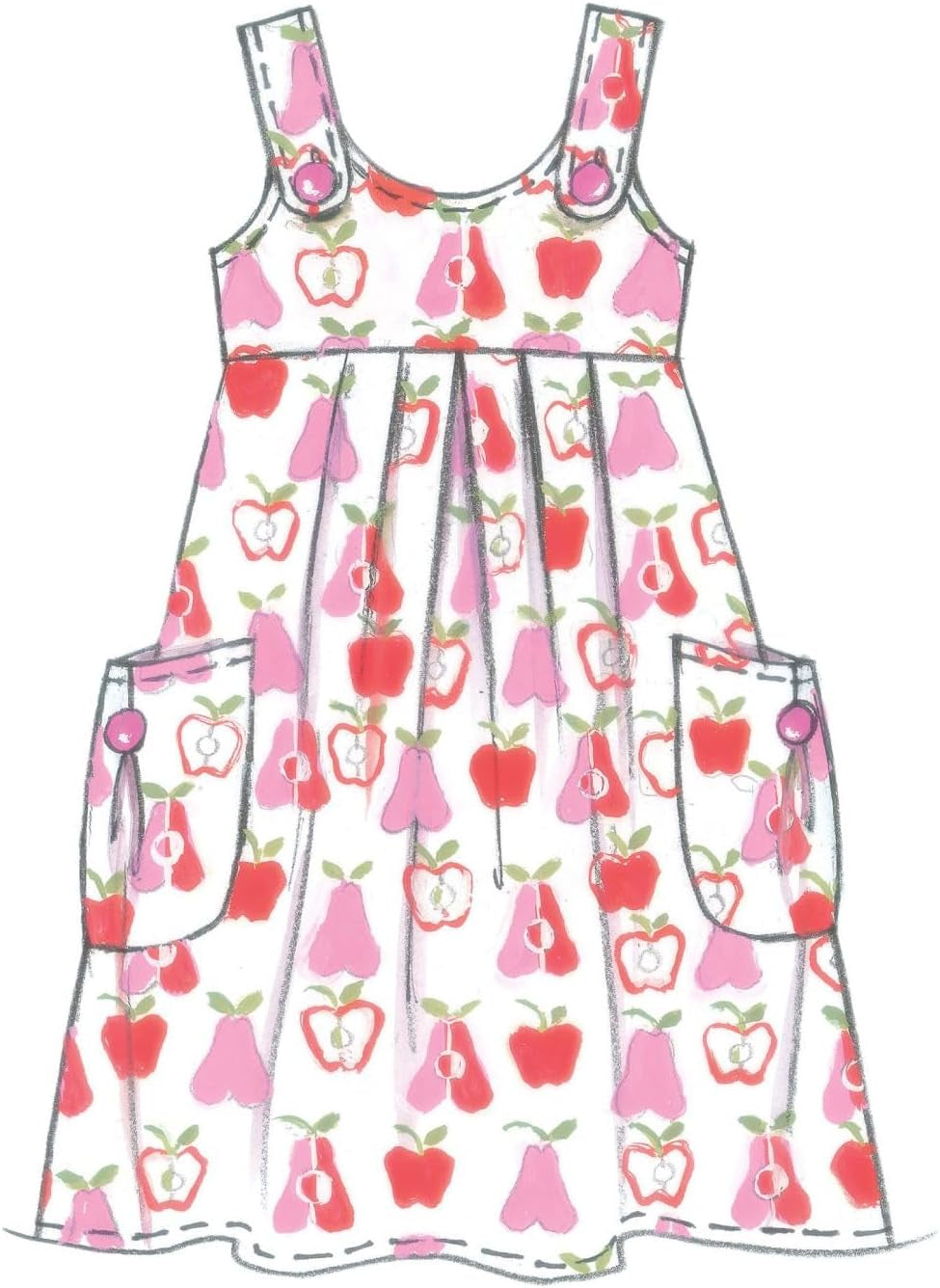 Patterns M5613 Children'S/Girls' Dresses, Size CCE (3-4-5-6)
