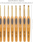 Crochet Hooks Sets 8Pcs Soft Touch Crochet Hooks Aluminum Ergonomic Knitting Needles Set for Crocheting Yarn Craft 2.5-6Mm
