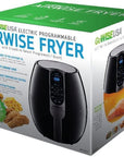 3.7-Quart Programmable Air Fryer with 8 Cook Presets, GW22638 - Black