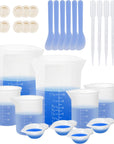 Silicone Measuring Cups for Resin, Resin Supplies with 600&100Ml Silicone Cups, Resin Mixing Cups, Silicone Stir Sticks, Epoxy Mixing Cup