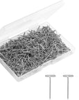 500 Pcs Wig Pins, 1 Inch Jewelry T Pin, Metal Sewing Pins for Wig, Sewing Jewelry Hanging Picture (Silver)