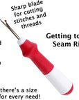 3 Pieces Ergonomic Grip Seam Ripper, Colorful Large Thread Remover for Sewing Crafting Removing Embroidery Hems and Seams
