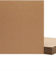 24 Pack Corrugated Cardboard Sheets 12X12, Flat Square Card Board Inserts for Packaging, DIY Crafts
