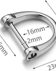 3 Pairs D Shape Key Ring with Screw Shackle for Car Key Leather Craft Purse Keychain Ring Horseshoe Shape 3 Colors Black Silver Gold
