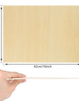 10Pcs 16 X 12 X 1/8 Inch Basswood Sheets, Unfinished Basswood Sheets, Plywood Sheet for Arts and Crafts, Painting, Pyrography, Wood Engraving, Wood Burning, Laser, Architectural Models