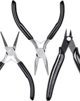 Jewelry Pliers,  Beading Pliers Set with Needle Nose Pliers, round Nose Pliers and Wire Cutter for Jewelry Making Beading Repair Supplies and Crafting (Set of 3)