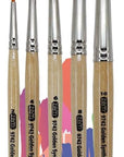 Brush Golden Synthetic Rounds Brushes Set Sizes 2,4,6,8,10