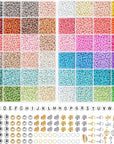 3Mm Glass Seed Beads for Bracelets Making, Friendship Bracelet Making Kit for Girls, 24 Colors Bead Bracelet Kit, Beads for Jewelry Making Kit, DIY, Arts and Crafts Gifts Age 3+
