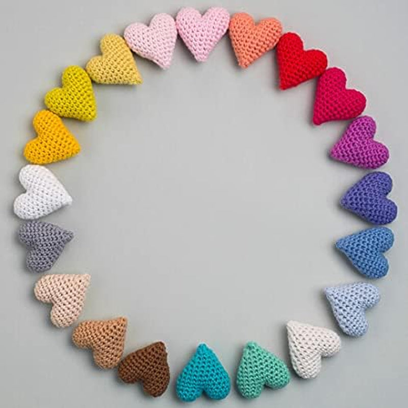 Mini Cottony 20 Skein 100% Cotton Mini Yarn, Total 17.6 Oz Each 0.88 Oz (25G) / 65 Yrds (60M), Light, Dk (V1)