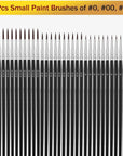 Tiny Detail Paint Brushes 30 Pcs Fine Paint Brushes Set with 3 Size