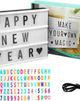 Cinema Light Box Personalized Neon Signs, Warm White Leds Lightbox with Letters, Numbers, Symbols
