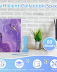 Reusable Sticker Book Collecting Album A5 Size 80 Sheets Sticker Collection Storage Book for Adults Release Paper Sticker Saver Holder Book with Tools (Purple)