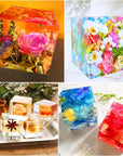 8Pcs Large Square Resin Molds Silicone, Upgraded Cube Silicone Molds for Resin Casting with Wooden Support, Square Epoxy Resin Molds for Home Decor, Flowers Preservation