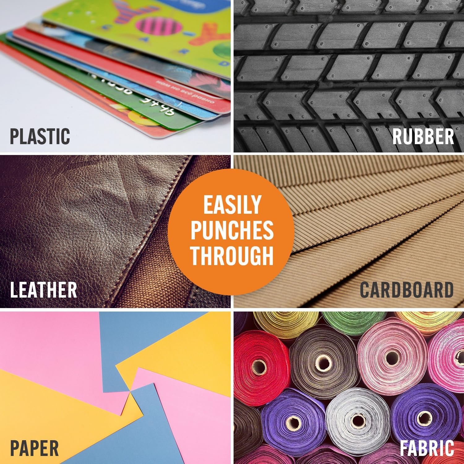 Professional Leather Hole Puncher Tool for Belts, Watch Bands, Handbag Straps and More, Precision Multi-Size Fabric & Leather Hole Puncher for Crafts & Easy DIY Belt Holes