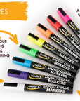 4-Pack White Erasable Chalk Markers - Non-Toxic, Water-Based, Reversible Tips for Kids & Adults, Glass & Chalkboards