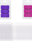 15 Pack Wax Melt Molds, 6 Cavity Clear Empty Plastic Wax Melt Containers