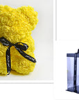 Valentine's Day Gift Rose Bear Eternal Flower Rose Teddy Bear PE Foam Bear 25cm Valentines Day