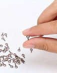 6 Color 600-1200Pcs Small Screw Pins, Threaded Silver Clasps and Hooks for Jewelry Making (600)