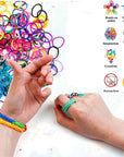 15000+ Rubber Loom Bands, Mega Rubber Bands Bracelet Kit,Loom Bracelet Making Kit with 3 Layer Container,30 Colors,380 Beads,30 Charms,Clips, Hooks Tools for DIY Art Craft