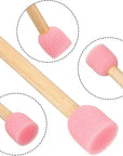 40 Pieces 0.8 Inch round Sponge Foam Brush Set Paint Sponge Brush Wooden Handle Foam Brush Sponge Painting Tools for Painting Crafts(0.8Inch)