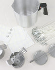 Candle Making Kit, 60Pcs Candle Wicks, 60Pcs Candle Wicks Sticker, 1Pc Candle Wax Pouring Pot, 2Pcs 3-Hole Wicks Centering Devices, 1Pc Mixing Spoon, DIY Candles Craft Tools