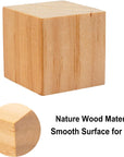 4PACK Wooden Blocks for Crafts, Unfinished Wood Cubes Blocks, 3 Inch Natural Wooden Blocks, Wood Square Blocks, Wooden Cubes for Arts and Crafts and DIY Projects