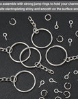 600Pcs Key Chain Rings,200Pcs 25Mm Keychain Rings with Chain and 200Pcs Jump Rings with 200Pcs Screw Eye Pins for Resin,Crafts and Keychains Making