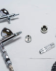 Airbrush Quick Release Coupling Adapter Kit Spray Gun Disconnect Adapter Set with 1/8 Inch 5 Male and Female Connectors and 1/8 Inch BSP Male and Female Connection with Adjustable Control Valve