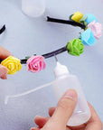 10 Pcs Needle Tip Glue Bottle Applicator DIY Quilling Tool Precision Tip Glue Plastic Liquid Dropper Bottles (30 Ml)