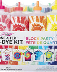 One-Step Tie-Dye Kit Extra Large Block Party 16 Oz Easy Squeeze Bottles, All-In-1 Kit for Group Activity Tie-Dye, 6, Vibrant Colors