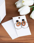 White Earring Display Cards, 200-Pack Hanging Earring Cards for Selling, Packaging, Storage, 500 GSM Thick and Sturdy Paper Material, Jewelry Holders (3.5X2 In)