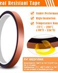 Heat Tape High Temp Tape and Teflon Sheet for Vinyl Heat Press, Sublimation Heat Resistant
