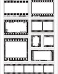 Film Reel Clear Stamp Vintage Film Style Transparent Silicone Stamp Cinematic Look Rubber Stamp for Scrapbook Journal Card Making