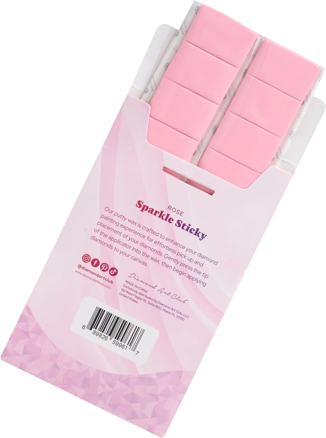 Rose Sparkle Sticky Reusable Putty Wax Adhesive, Wax for Diamond Painting, Diamond Art Accessories, 18Cm X 11Cm