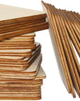 48 Pieces 4 X 4 Inches Unfinished Square Wood Blank Coaster Bulk for Drinks, Painting, Writing, Bar, Kitchen Home Decor, DIY Craft, Party (Set of 48, Square)