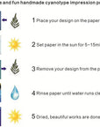 30 Pcs Cyanotype Paper Sun Print Paper Kit High Sensitivity Nature Drawing Printing Sunprint Sun/Solar Activated A5 Paper for Flower Press DIY Arts Crafts Projects