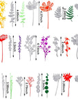 17 Pieces Wildflower Metal Cutting Dies 3D Flower Dies Flower Shape Embossing Scrapbooking Dies Cuts Stencil Flower Leaves Embossing Stencil for DIY Scrapbooking Card Making (Classic Style)
