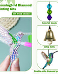 Diamond Painting Kits, Hummingbird Diamond Art Wind Chimes, Diamond Art Kits for Adults, Diamond Painting Crafts for Garden Decor