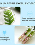 UV Resin, Upgrade 200G Low Viscosity Hard Thin UV Resin with Super Crystal Clear Resin Kit for Jewelry, Casting, Coating and DIY Craft