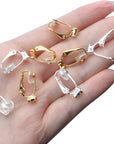 Clip-On Earring Converters, 12 Pieces Non Pierced Earring Clips with Post Earring Components and 12 Pieces Silicone Earring Pads for Earring Making, Silver and Gold