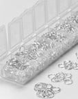 2300Pc Assorted Silver Jump Rings for Crafts Jewelry Making Supplies - 7 Sizes (3Mm to 10Mm) DIY Open Jump Ring Hoops for Chain, Necklaces Links, Bracelets, Earrings, Keychain, Split Ring for Crafting