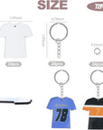 72Pcs Sublimation Keychain Blanks Bulk - Sublimation Blanks Keychain with White Protective Film - MDF Sports Keychain - Heat Transfer Keychain Blanks Double Sided