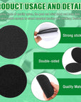 12 Pairs Referee Patch Hook and Loop Dots 3 Inch Self Sticky Circle Hook and Loop round Adhesive Loop Tape Double Sided Hook and Loop Fasteners for Home Office DIY Wall Decor Tool Hanging