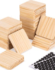 36Pcs Unfinished Wood Coasters-4" Unfinished Natural Wood Slices for Crafts round with Non-Slip for Wedding Decoration/Blank Coasters Wood Kit DIY Architectural Models Drawing Painting Wood Engraving